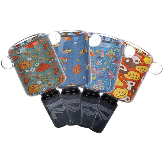 9CT DISPLAY - Pulsar Inside Print Herb Slide - Design Series Assortment / 14mm M