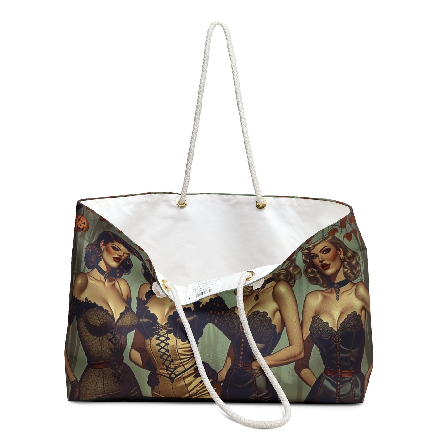 Spooky Beauties Retro Halloween Glamour Pin-Up Weekender Bag