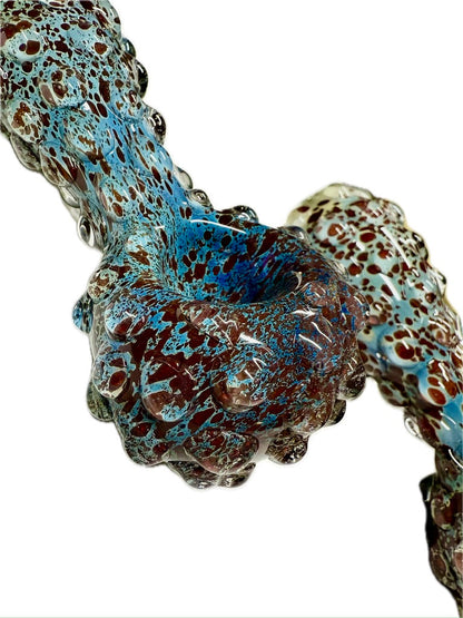 Ripkitty 5" Blue Spike Spoon Dry Herb Hand Pipe