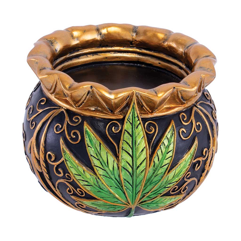 ROYAL LEAF CAULDRON ASHTRAY