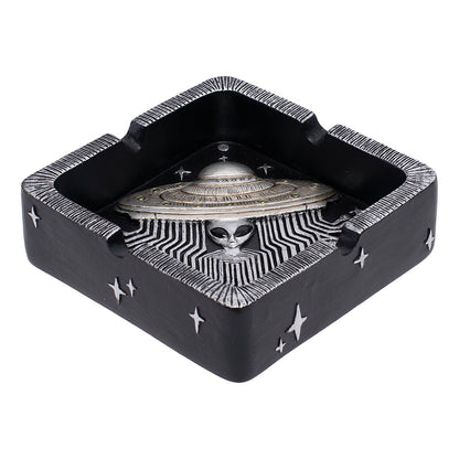 SILVER UFO ASHTRAY