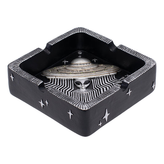 SILVER UFO ASHTRAY