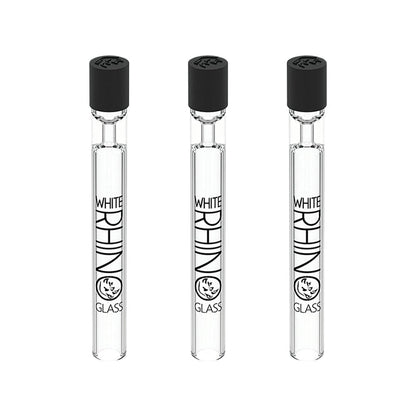 White Rhino Chillum Pipe w/ Silicone Cap | 4.25" | 25pc Display