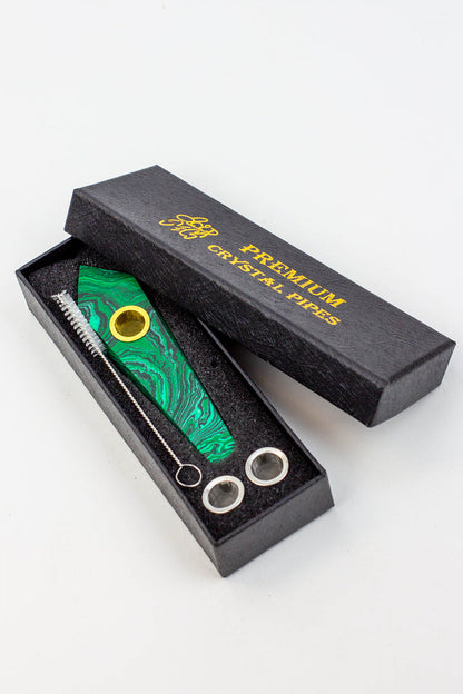 Acid Secs - Crystal Stone Smoking Pipe with choke hole