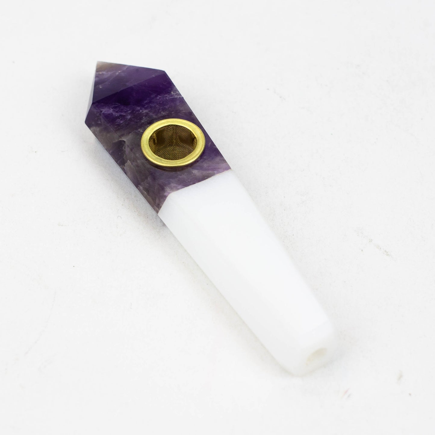 Acid Secs - Crystal Stone Smoking Pipe without choke hole