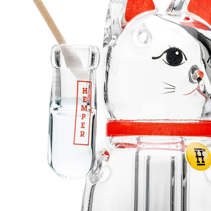 Hemper Lucky Money Cat Puffco Peak Glass Top
