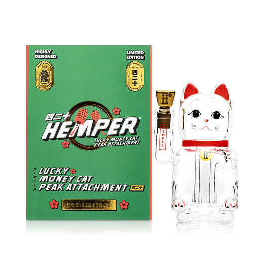 Hemper Lucky Money Cat Puffco Peak Glass Top