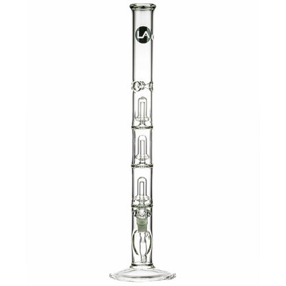 LA Pipes 24” 5mm Thick Triple Showerhead Straight Tube Bong