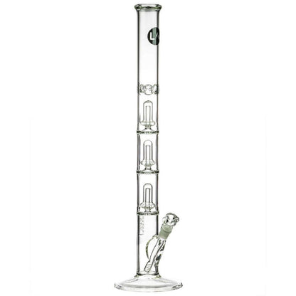 LA Pipes 24” 5mm Thick Triple Showerhead Straight Tube Bong