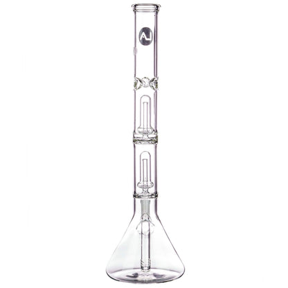LA Pipes 14” Double Showerhead Perc Beaker Bong