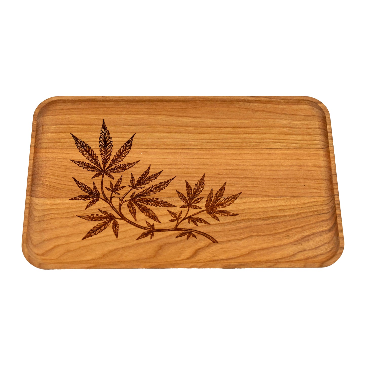 Leaf Rolling Tray - cannabis leaf design