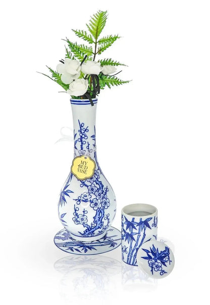 Luck Vase Bong - jade green honeycomb ceramic