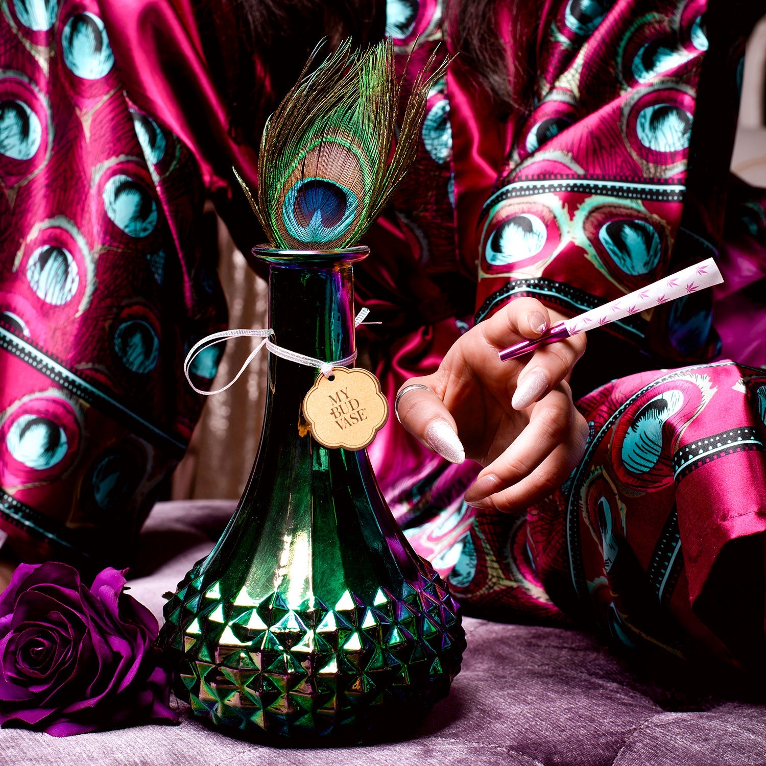 Aurora Vase Bong styled
