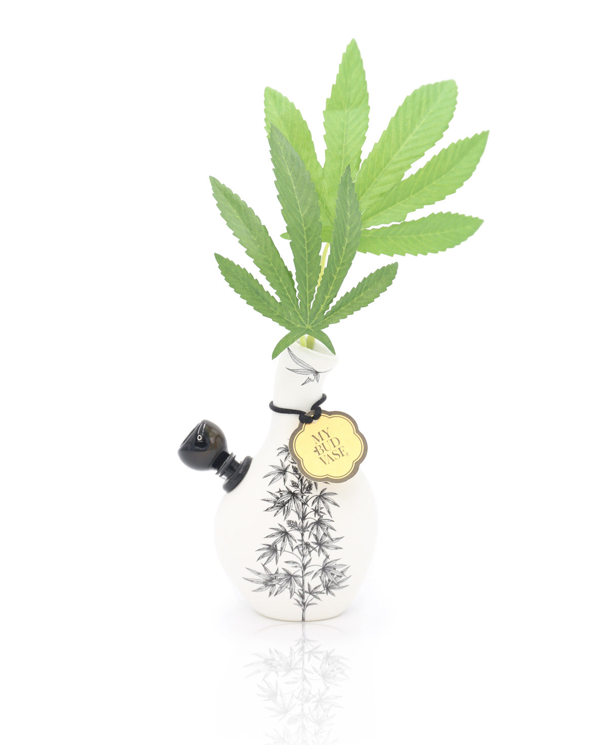 Love Bud Vase Bong - porcelain with rose detail