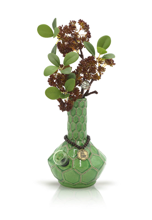 Turtle Vase Bong - tortoiseshell ceramic