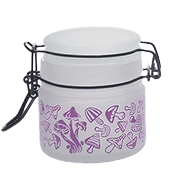 Purple Mushroom Glass Storage Jars