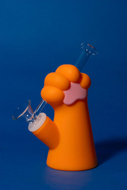 LIT® Silicone | 6" Cat Paw Water Pipe [TS220OR]
