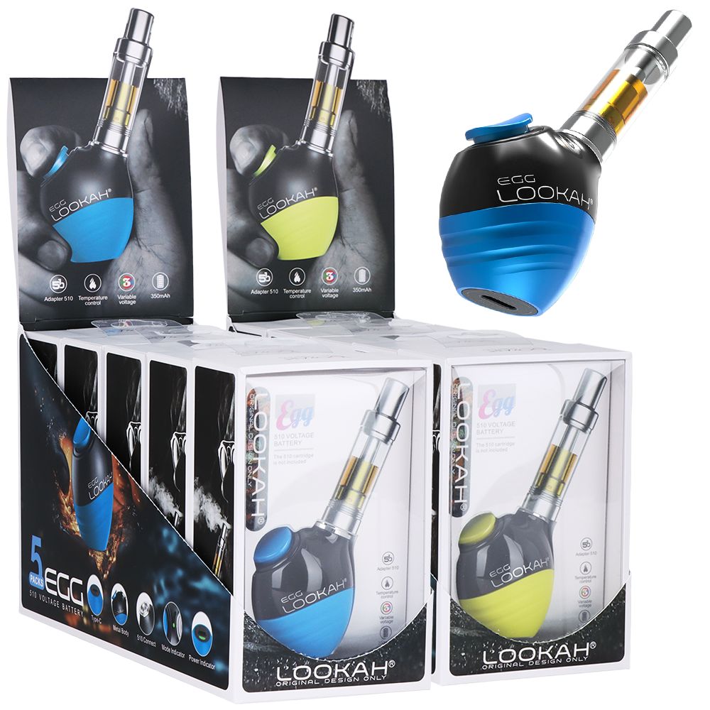 Lookah Egg Variable Voltage 510 Vape Battery - 350mAh 5ct