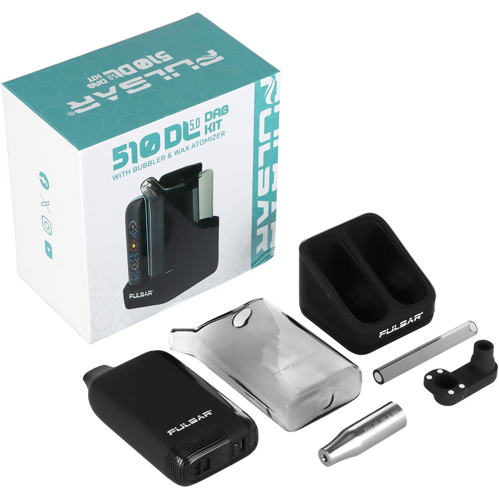 Pulsar DL 5.0 Bubbler D•a•b Kit with Wa.x A.tom.izer - 1000mAh / Black