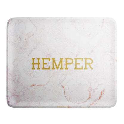 HEMPER - Luxe Marble Pink/White Rolling Tray