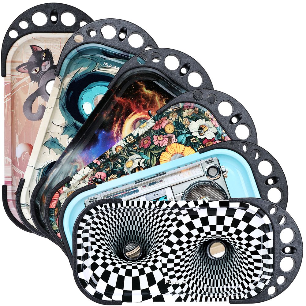 Pulsar Elevated Cone Rolling Tray Console - 9.25"x4.25" / Assorted Designs