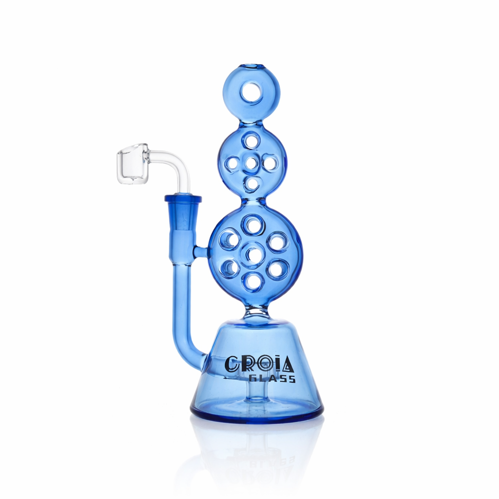 8" Triple Stack Swiss Perc Recycler D@b R°g | Croia Glass
