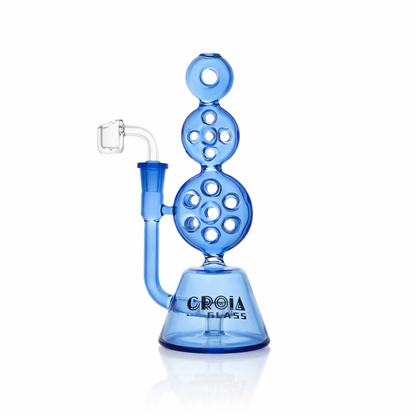 8" Triple Stack Swiss Perc Recycler D@b R°g | Croia Glass