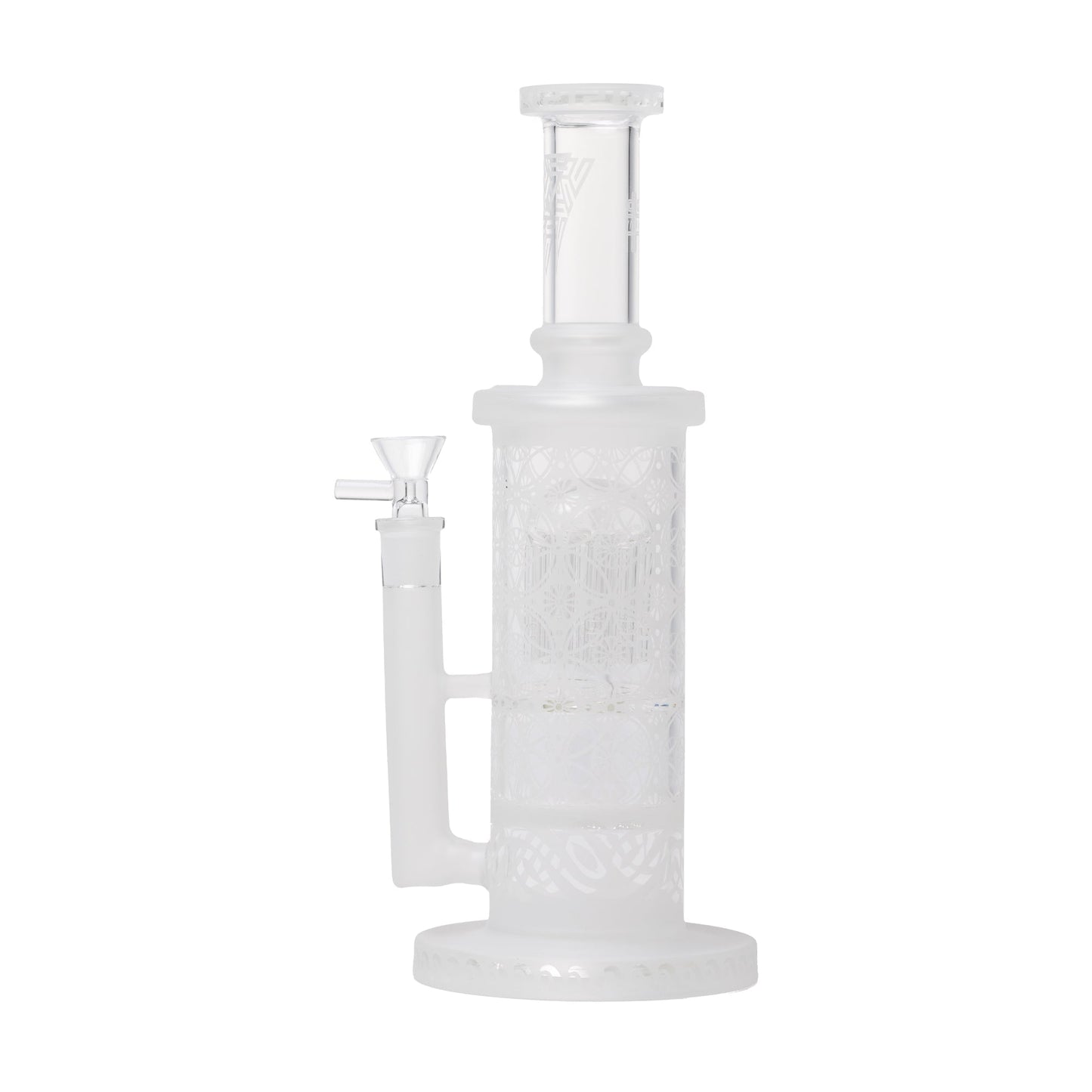 Human Grade Sacred Straight Sandblasted Glass Water Pipe