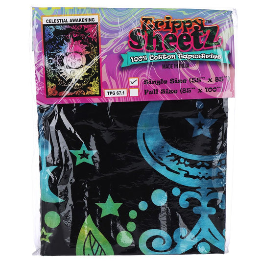 Trippy Sheetz Celestial Awakening Tapestry - 55"x85"