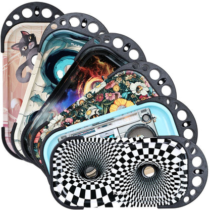 Pulsar Elevated Cone Rolling Tray Console - 9.25"x4.25" / Assorted Designs