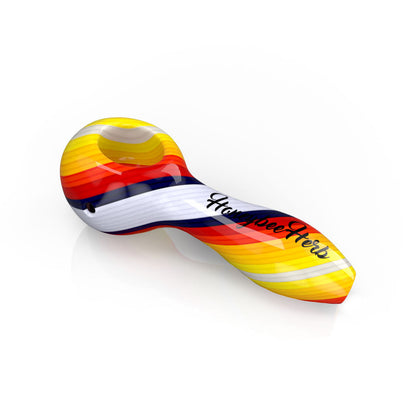 Vibrant  Linework Twist Spoon Pipe
