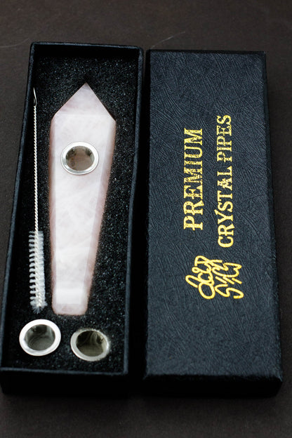 Acid Secs - Pink Rose Quartz Smoking Pipe