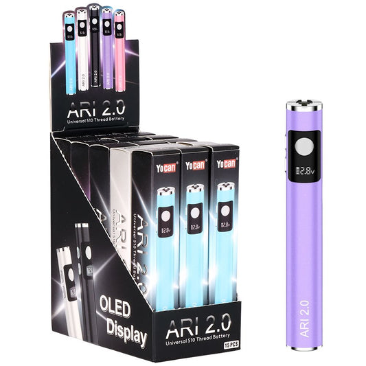 15ct Yocan Ari 2.0 Batteries - 650mAh | Display
