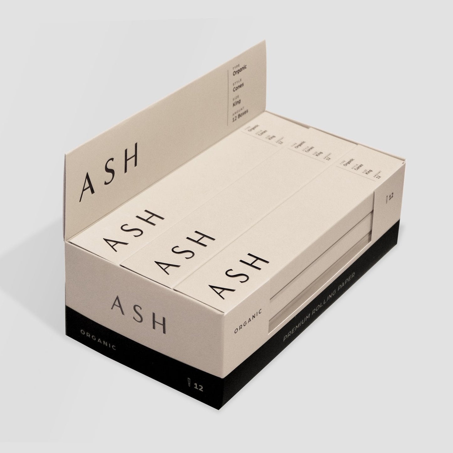 12ct ASH Pre-rolled Cones | Organic | Display Box