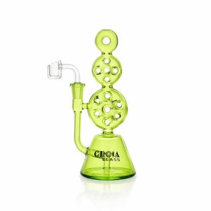 8" Triple Stack Swiss Perc Recycler D@b R°g | Croia Glass