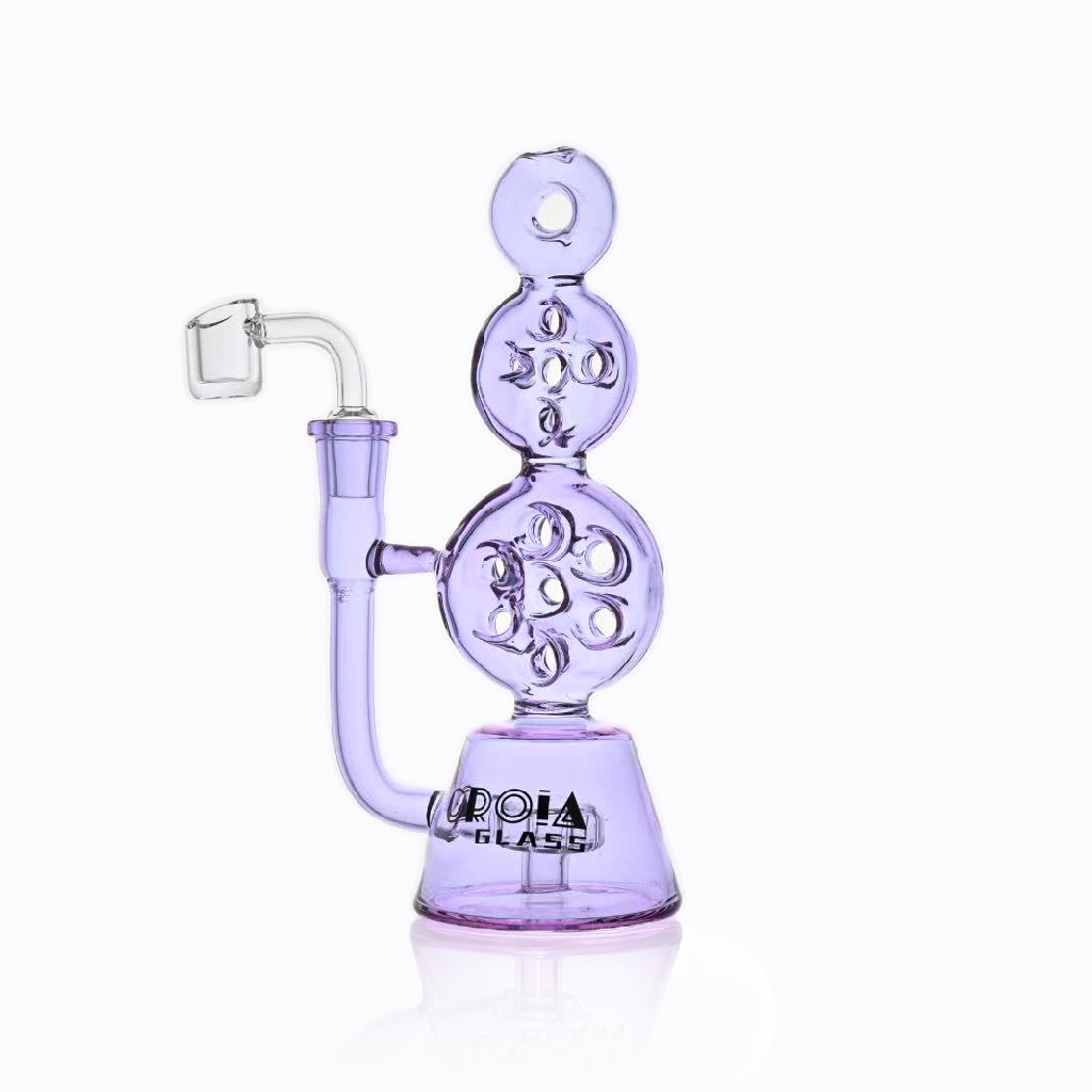 8" Triple Stack Swiss Perc Recycler D@b R°g | Croia Glass