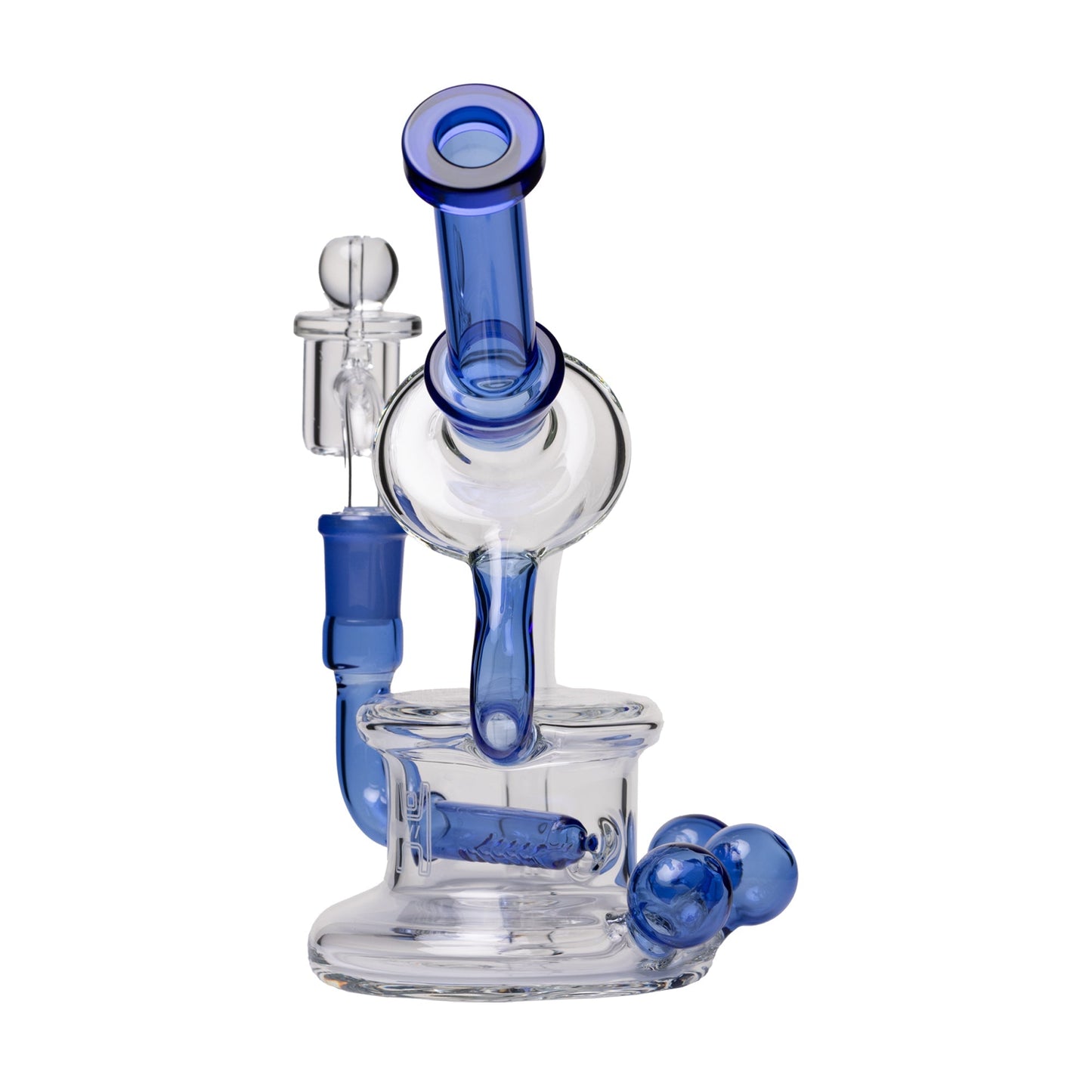 Human Grade 7.5" Recycler 45 (Triple Marble) Glass Rig