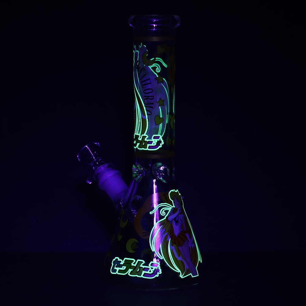 Japanese Animation Girl Version 3 Beaker Glass Water Pipe - 10" / 14mm F