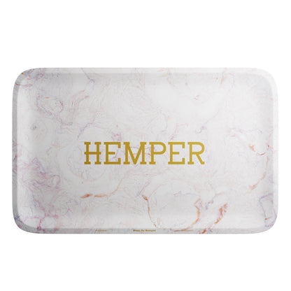 HEMPER - Luxe Marble Pink/White Rolling Tray