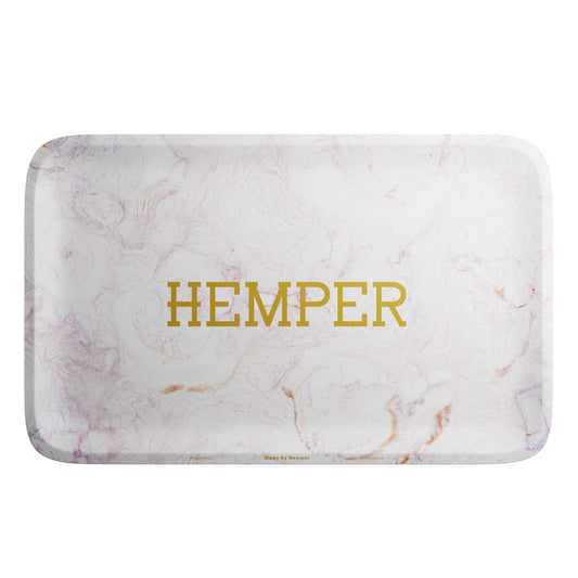 HEMPER - Luxe Marble Pink/White Rolling Tray