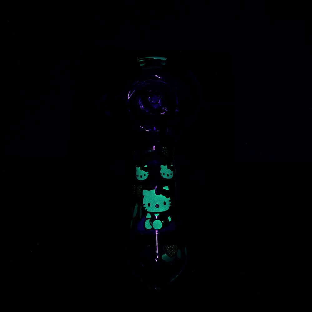3CT BUNDLE - Hello Kitty Glass Spoon Pipe  - 4.5" / Designs Vary