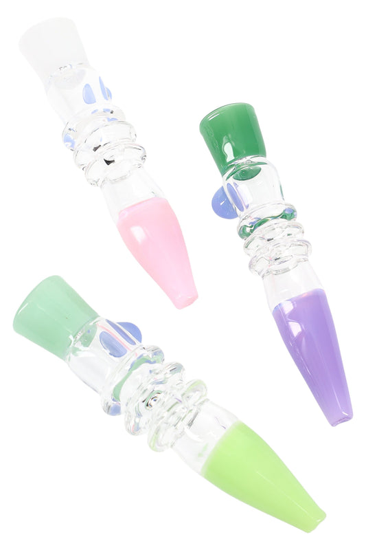 Slime-Colored Glass Chillum “Slime Sipper” – 4″ – Assorted