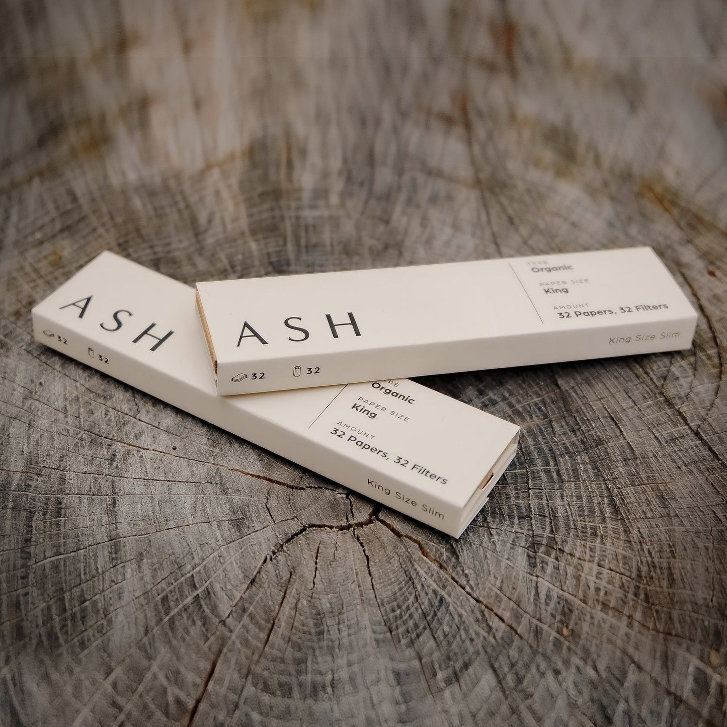 32ct ASH Rolling Papers | King | Organic | Display Box