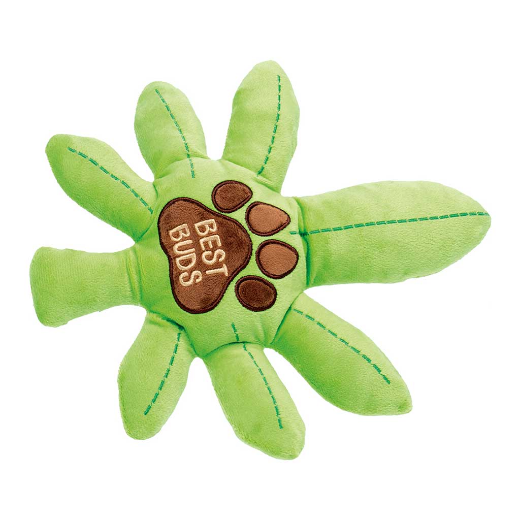 BEST BUDS SQUEAKY DOG TOY WITH PAW DESIGN