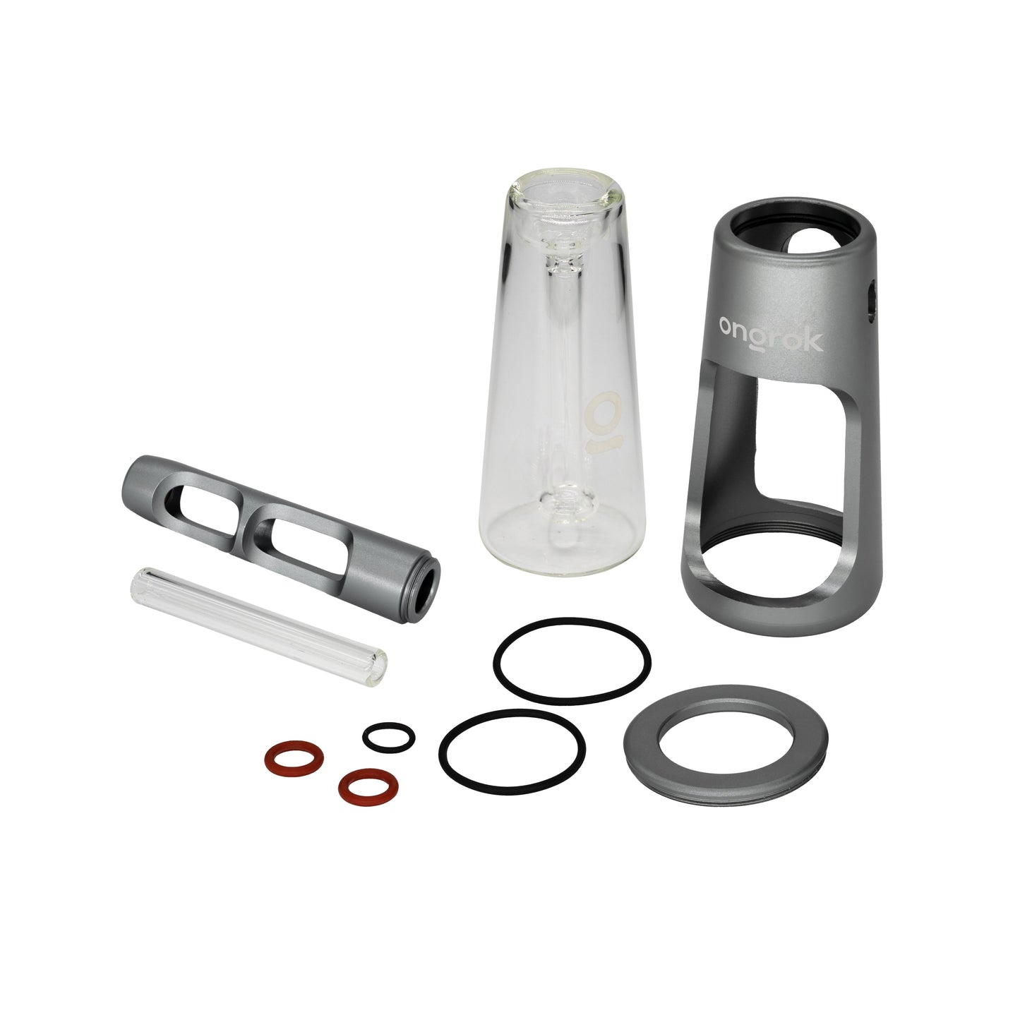 ONGROK Portable Glass Aluminum Bubbler Pipe