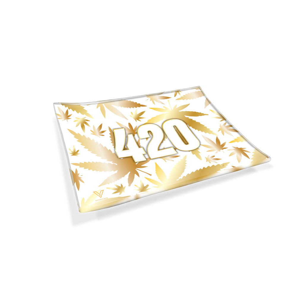 Glass "420" Rolling Tray