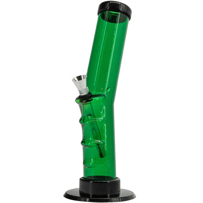 Acrylic Angled Straight Tube Bong 9-12"
