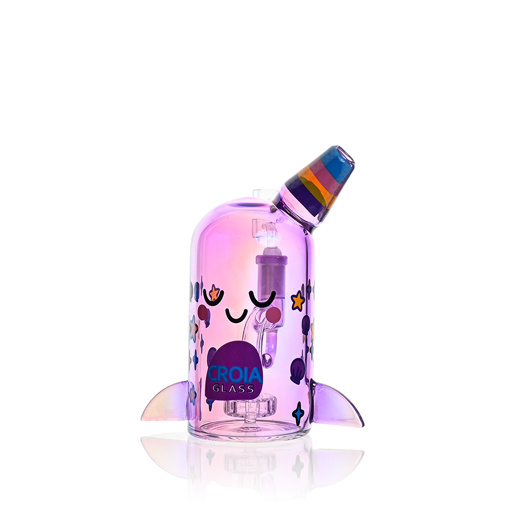 Cute Narwhal D@b R|g – Mini Showerhead Perc R°g | Croia Glass