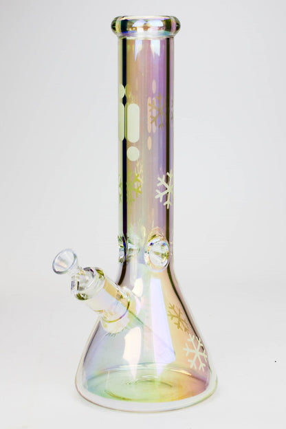 14" Infyniti Snowflake 7 mm metallic glass bong ( GP1589 )