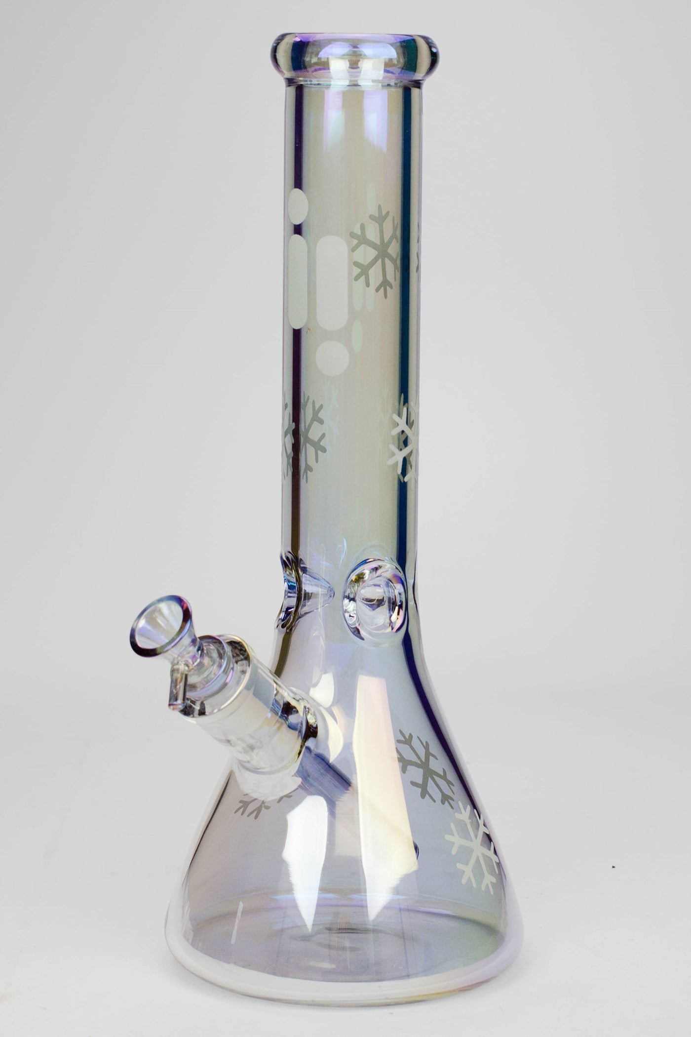 14" Infyniti Snowflake 7 mm metallic glass bong ( GP1589 )